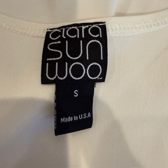 Clara Sun Woo Ivory White Tank Top Cami Shell Size Small - Picture 4 of 8